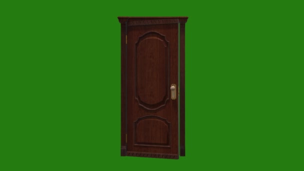 Door Opening High Quality Green Screen Effect Easy Editable Green — Vídeo de Stock