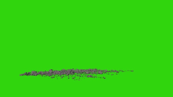 Zerstörung Trümmer Qualitativ Hochwertige Animierte Green Screen Video Leicht Editierbare — Stockvideo