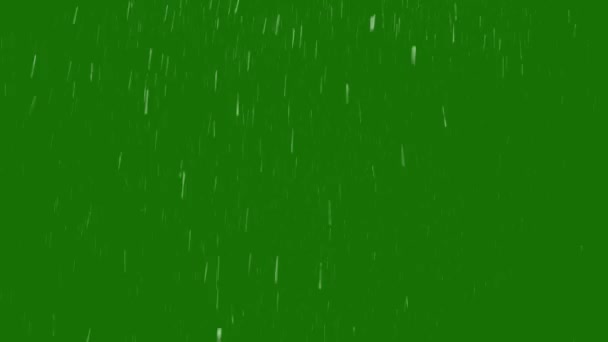 Snöfall Effekt Hög Upplösning Effekt Video Grön Skärm Videoelementet Grön — Stockvideo