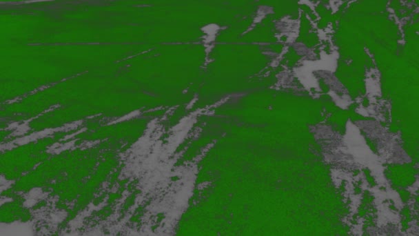 Снег Земле Высокое Качество Зеленого Экрана Фоны Видео Элемент Зеленом — стоковое видео