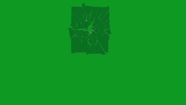 Cam Kırıkları Üst Kalite Yeşil Ekran Kolay Düzenlenebilir Yeşil Ekran — Stok video