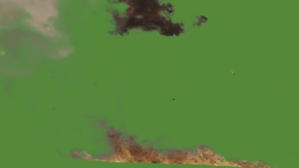 Gas Explosie Top Kwaliteit Geanimeerde Groene Scherm Video Gemakkelijk Bewerkbare — Stockvideo