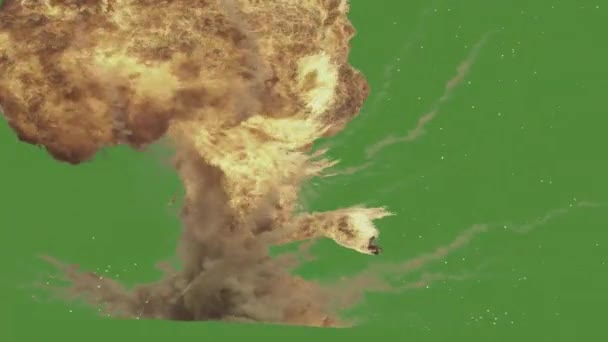 Gas Explosion Top Qualität Animiertes Green Screen Video Leicht Editierbares — Stockvideo