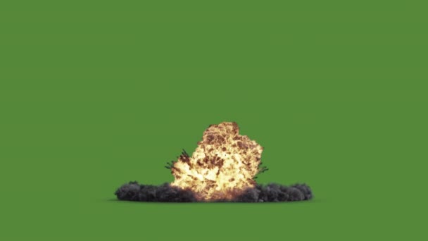 Explosión Alta Calidad Animada Pantalla Verde Vídeo Pantalla Verde Fácil — Vídeos de Stock