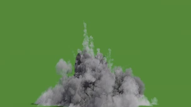 Explosion Höchster Qualität Animierten Grünen Bildschirm Leicht Editierbare Green Screen — Stockvideo