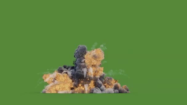 Explosie Top Kwaliteit Geanimeerd Groen Scherm Gemakkelijk Bewerken Groen Scherm — Stockvideo