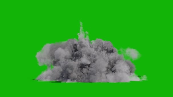 Damm Explosion Högsta Kvalitet Animerad Grön Skärm Lätt Redigerbar Grön — Stockvideo