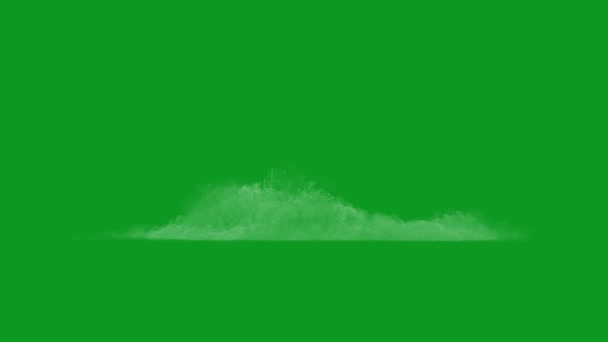 Туман Высшего Качества Анимированный Зеленый Экран Легкий Съедобный Зеленый Экран — стоковое видео