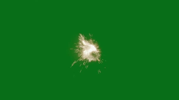 Bullet Sparks Topp Upplösning Grön Skärm Effekter Video Lätt Redigerbar — Stockvideo