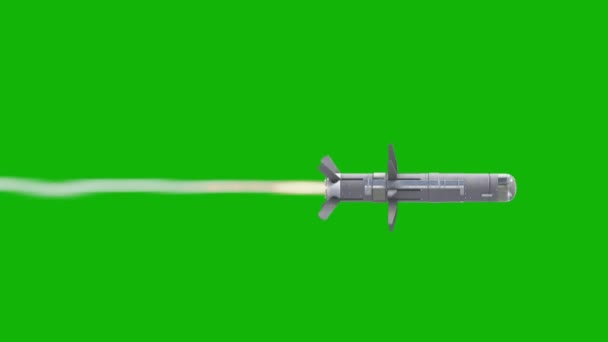 Ракета Верхньої Роздільної Здатності Анімація Зеленого Екрану Відео Просте Редагування — стокове відео
