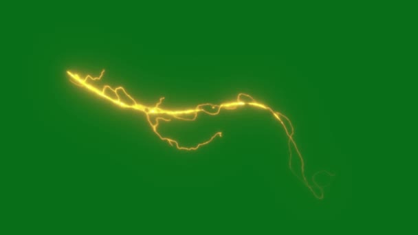 Flash Lightning Top Risoluzione Sfondi Schermo Verde Facile Modificabile Video — Video Stock