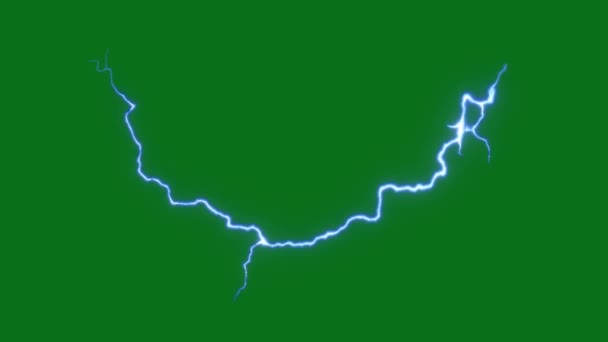 Lightning Accent Top Ανάλυση Πράσινο Φόντο Οθόνη Εύκολη Επεξεργάσιμο Πράσινο — Αρχείο Βίντεο