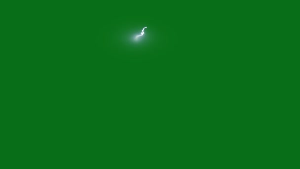 Блискавка Болт Зверху Роздільна Здатність Зеленого Екрану Ефекти Просте Редагування — стокове відео