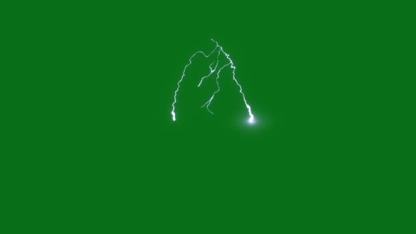 Lightning Bout Top Resolutie Groen Scherm Effecten Gemakkelijk Bewerken Groen — Stockvideo