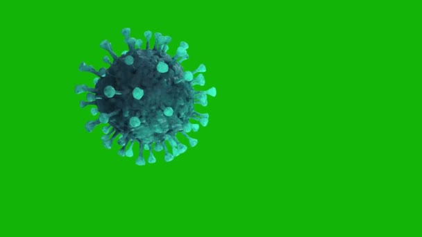 Virus Top Ανάλυση Πράσινο Βίντεο Οθόνη Εύκολη Επεξεργάσιμο Πράσινο Βίντεο — Αρχείο Βίντεο