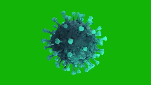 Virus Topp Upplösning Grön Skärmbild Lätt Redigerbar Grön Skärm Video — Stockvideo