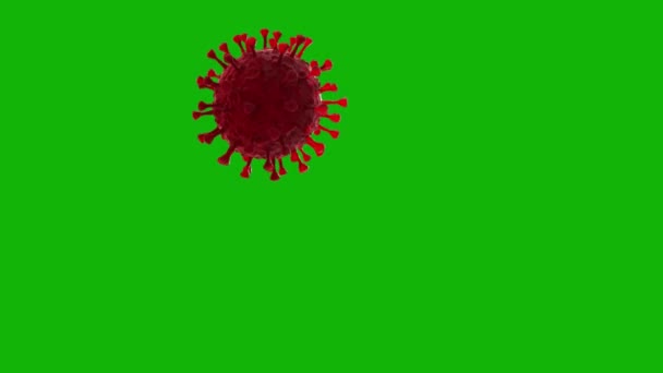 Вірус Верхньої Роздільної Здатності Зелений Екран Кадри Легко Редагується Зелений — стокове відео