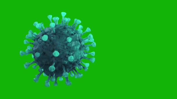 Virus Topp Upplösning Grön Skärmbild Lätt Redigerbar Grön Skärm Video — Stockvideo