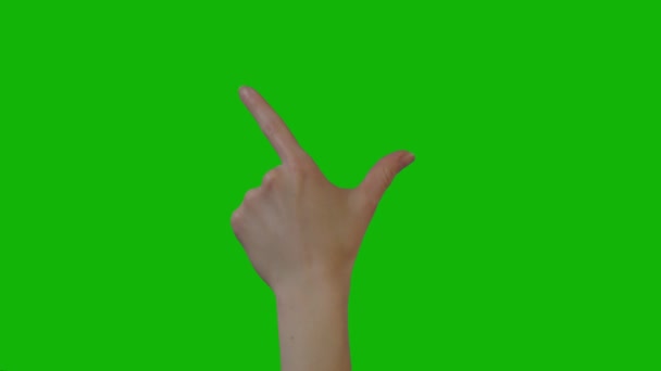 女性手顶部分辨率动画绿色屏幕4K 易编辑绿色屏幕视频 高品质矢量3D插图 首选绿色屏幕背景 — 图库视频影像
