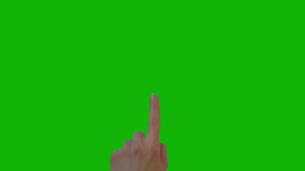 Weibliche Hand Oben Auflösung Animierten Grünen Bildschirm Leicht Editierbare Green — Stockvideo