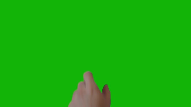 Чоловічий Верхній Роздільна Здатність Зеленого Екрану Відео Легке Редагування Зеленого — стокове відео