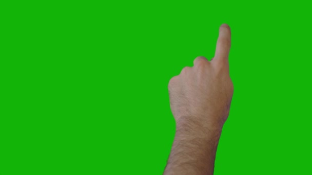 Male Hand Top Resolution Video Pantalla Verde Video Pantalla Verde — Vídeos de Stock