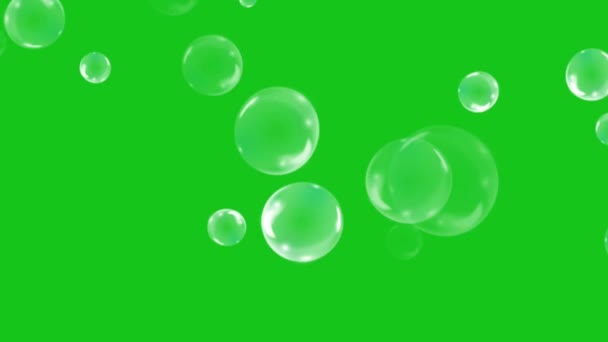 Bubbles Topo Resolução Vídeo Tela Verde Fácil Editável Vídeo Tela — Vídeo de Stock