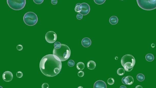 Bubbles Top Resolution Green Screen Video Mudah Diedit Hijau Layar — Stok Video