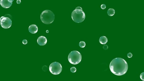 Пузырьки Верхнего Разрешения Зеленый Экран Видео Легкий Редактируемый Зеленый Экран — стоковое видео