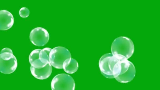 Bubbles Üst Çözünürlük Yeşil Ekran Video Kolay Düzenlenebilir Yeşil Ekran — Stok video