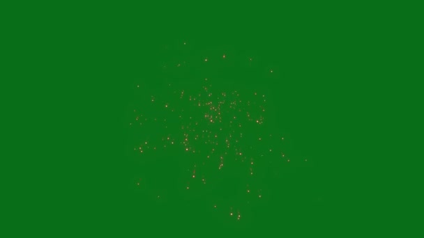 Fireworks Top Resolution Green Screen Footage Mudah Diedit Hijau Layar — Stok Video