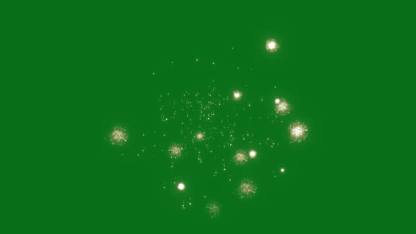 Fireworks Top Resolution Green Screen Footage Mudah Diedit Hijau Layar — Stok Video