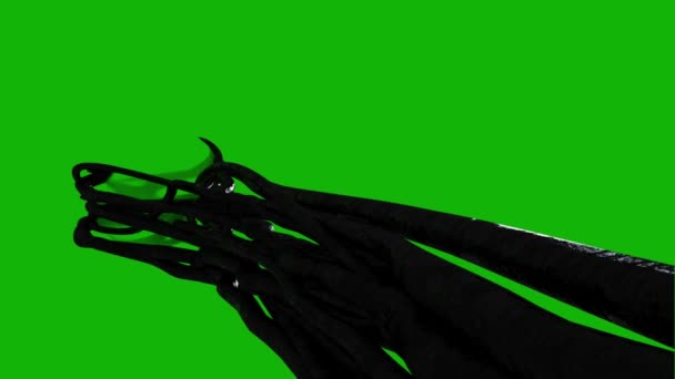 Alien Csápok Top Felbontás Zöld Képernyő Felvételek Könnyű Szerkeszthető Zöld — Stock videók