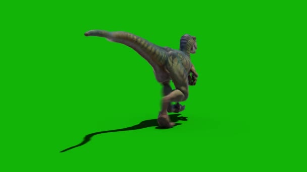 Los Dinosaurios Arriba Resolución Video Pantalla Verde Video Pantalla Verde — Vídeos de Stock