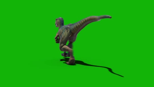 Dinossauros Topo Resolução Verde Tela Vídeo Fácil Editável Tela Verde — Vídeo de Stock