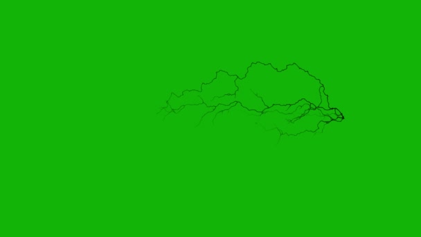 Веном Инфицированных Вен Высшего Качества Анимированный Зеленый Экран Легко Редактируемый — стоковое видео