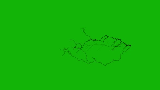毒液感染静脉顶级动画绿色屏幕4K 易编辑绿色屏幕视频 高品质矢量3D插图 首选绿色屏幕背景 — 图库视频影像