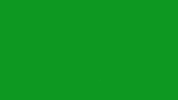 Водопад Высшего Качества Зеленый Экран Съемки Легко Редактируемый Зеленый Экран — стоковое видео