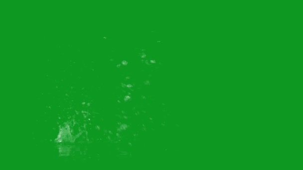 瀑布顶层优质绿色屏幕镜头4K 易编辑绿色屏幕视频 高品质矢量3D插图 首选绿色屏幕背景 — 图库视频影像