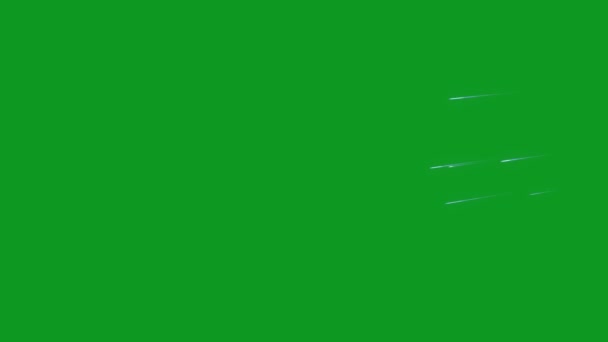 Shooting Stars Top Resolution Green Screen Footage Easy Editable Green — Αρχείο Βίντεο