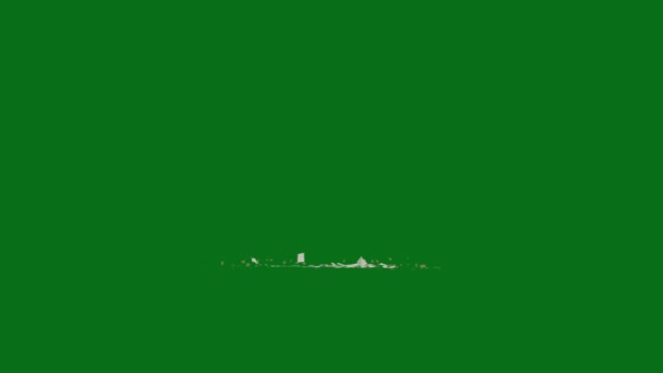 Papper Virvlande Topp Upplösning Grön Skärm Film Lätt Redigerbar Grön — Stockvideo