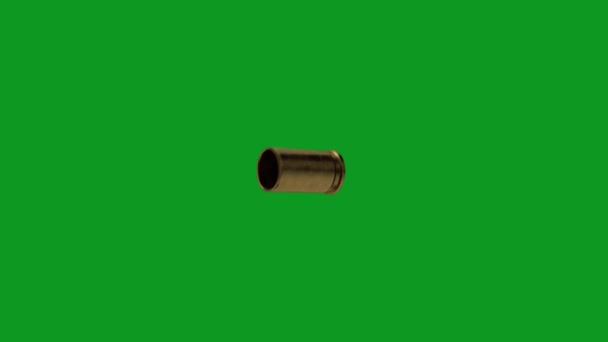 Bullet Shell Top Resolução Imagens Tela Verde Fácil Editável Vídeo — Vídeo de Stock