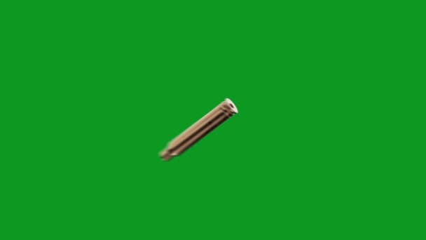 Bullet Shell Topp Upplösning Grön Skärm Film Lätt Redigerbar Grön — Stockvideo