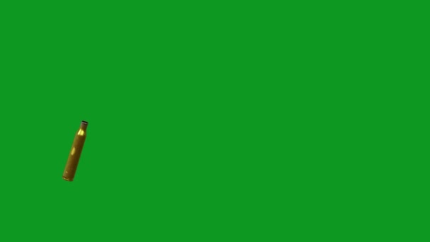 Пуля Shell Верхнего Разрешения Зеленый Экран Кадры Легко Редактируемый Зеленый — стоковое видео