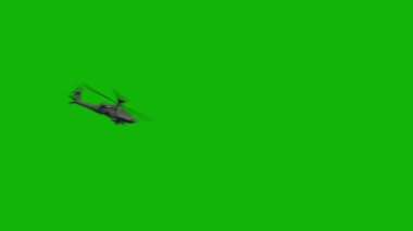 Helikopterin tepesindeki çözünürlük yeşil ekran video 4k, kolay düzenlenebilir yeşil ekran video, yüksek kaliteli 3D illüstrasyon vektörü. Üst seçim yeşil ekran arkaplanı