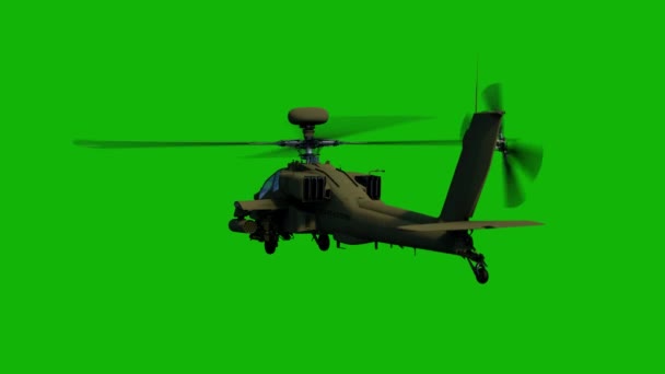 Helicopter Top Resolution Green Screen Video Easy Editable Green Screen — стокове відео