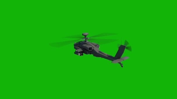 Elicottero Superiore Risoluzione Video Schermo Verde Facile Modificabile Video Schermo — Video Stock