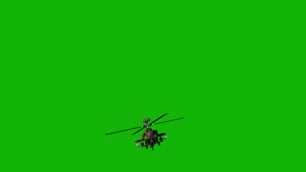 Helicopter Top Resolution Green Screen Video Easy Editable Green Screen — стокове відео