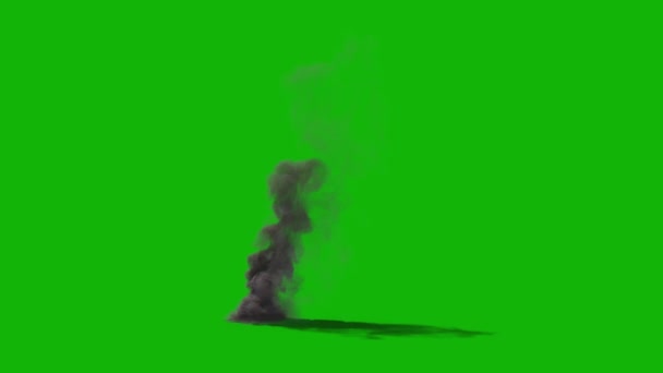 Eksplozja Dymu Najwyższej Jakości Zielony Ekran Tła Łatwy Edycji Zielony — Wideo stockowe