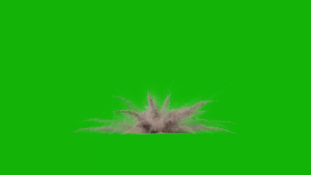 Explosion Dirty Charges Green Screen Footage Easy Editable Blue Screen — Wideo stockowe